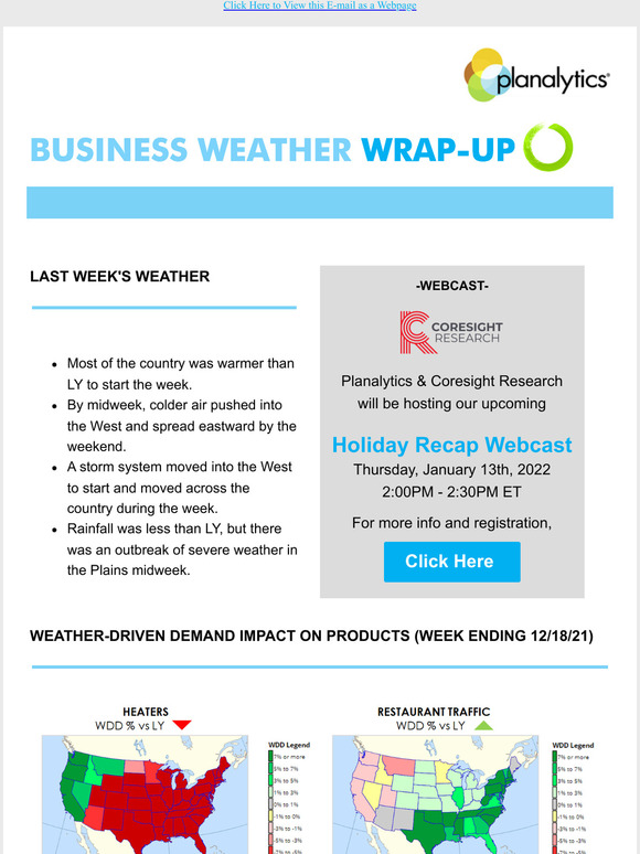 Business Weather Insights from Planalytics