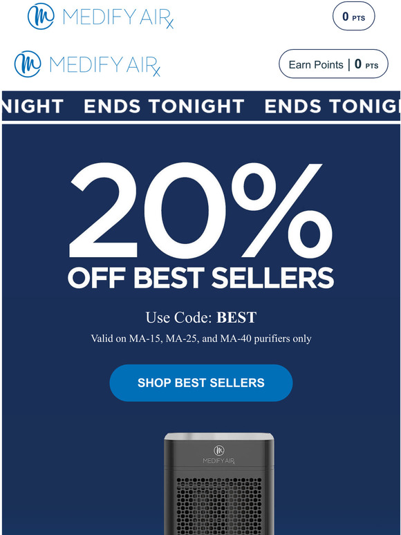 Medify Air: FINAL HOURS: 20% OFF select purifiers! - Milled