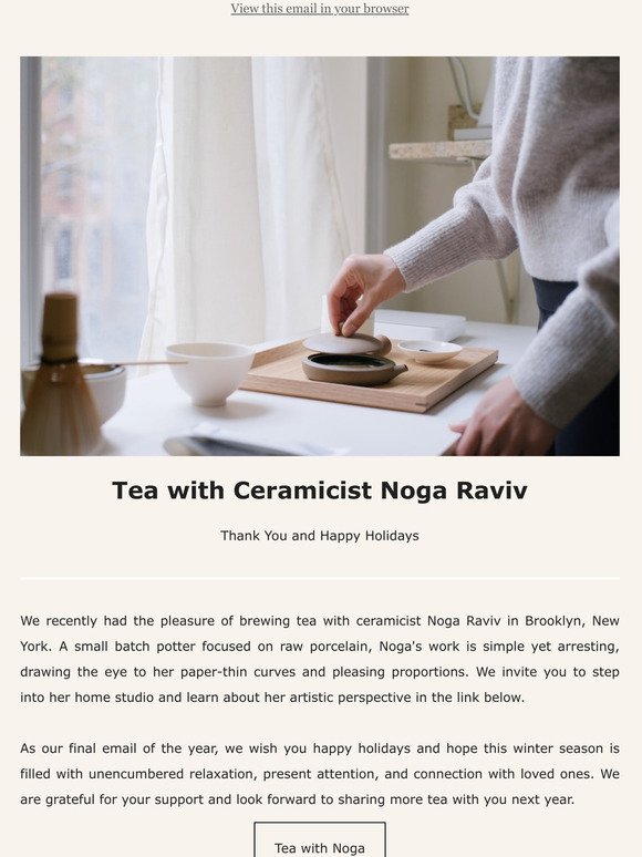 Tea with... Noga Raviv
