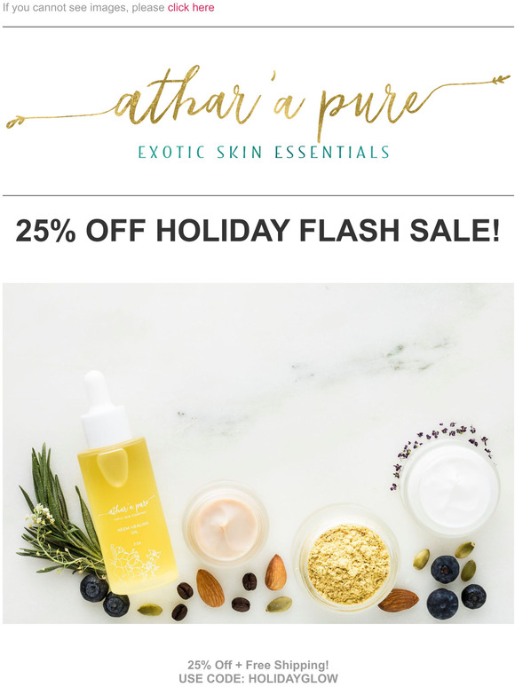 Holiday Glow Flash Sale! 25% Off Sitewide  