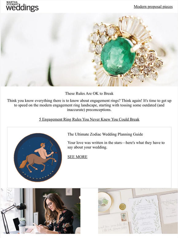Martha Stewart Weddings 5 Engagement Ring Rules You Never Knew You