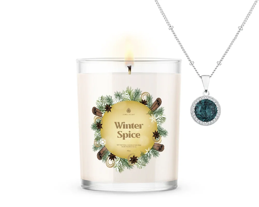 Image of Winter Spice Signature Jewelry 10oz Necklace Candle