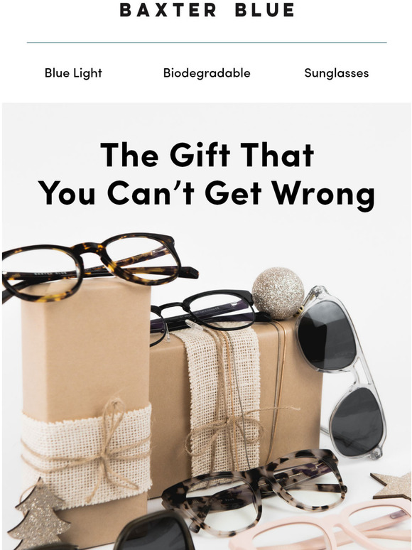 Baxter Blue Glasses Can't Decide? Baxter EGift Card has you covered