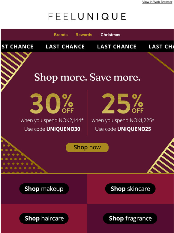 LAST CHANCE  Up to 30% off  