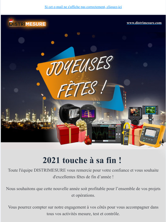 DISTRIMESURE - Nous vous souhaitons d'excellentes ftes de fin danne !