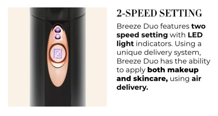 Breeze Duo 2-Speed Airbrush System Kit | Free Gift Included | Fast & Easy Airbrush Makeup for Flawless Coverage | Luminess Cosmetics