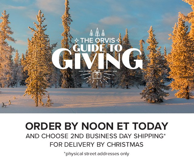 Orvis: Order by NOON ET TODAY & choose 2nd Business Day Shipping! |