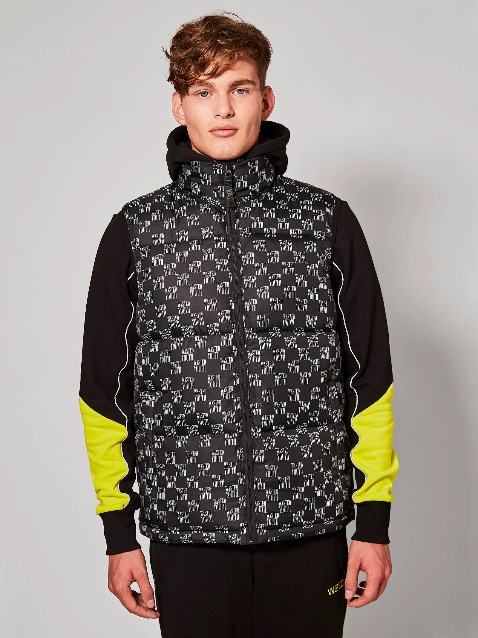 Image of PUFFER VEST WASTED YOUTH AOP