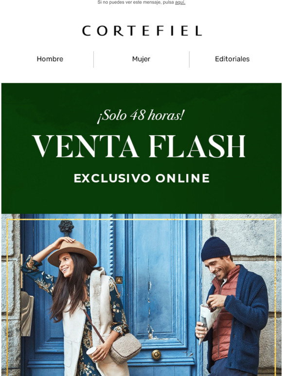 Cortefiel ES: Vuelve! Venta Flash TODO -70%, -60% y -50% Durante 48 HORAS  solo online en una gran seleccin | Milled