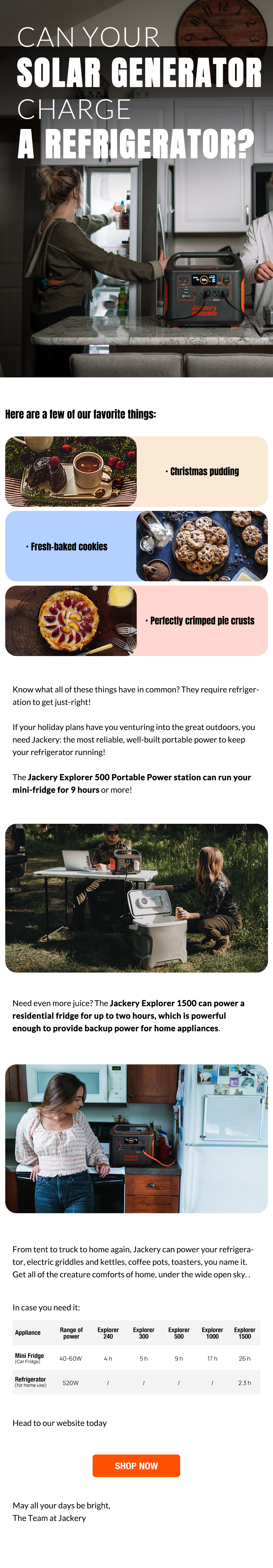 Jackery How long can a solar generator power a refrigerator? Milled