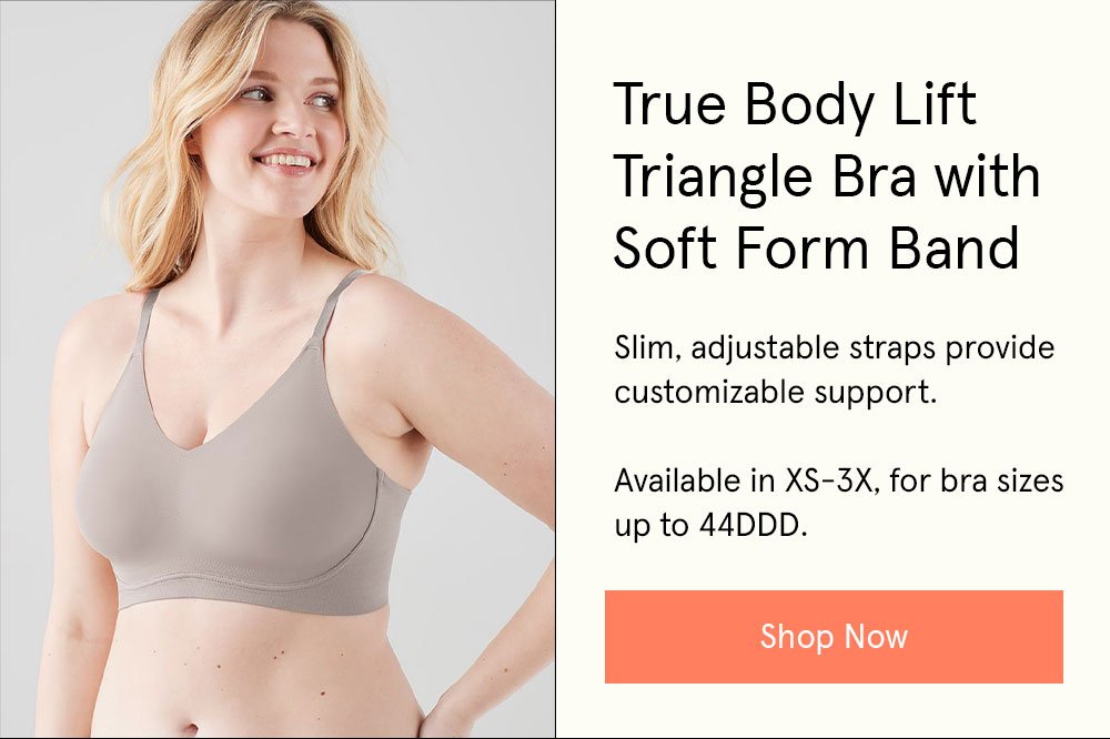 True & Co Women's True Body Lift Triangle Bra with Soft Form Band