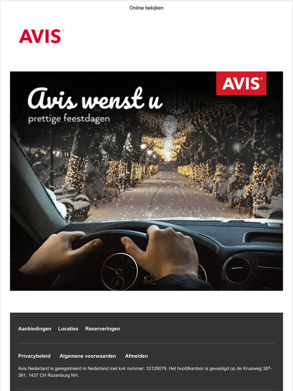 Avis wenst u prettige feestdagen