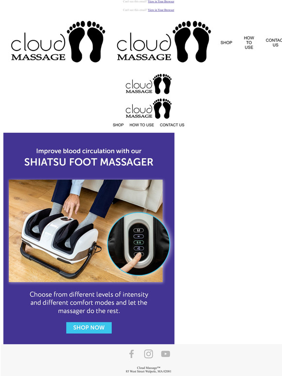 CLOUD MASSAGE MACHINE  Shiatsu Foot Massager Machine From