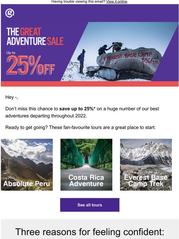 The Great Adventure Sale has officially started!