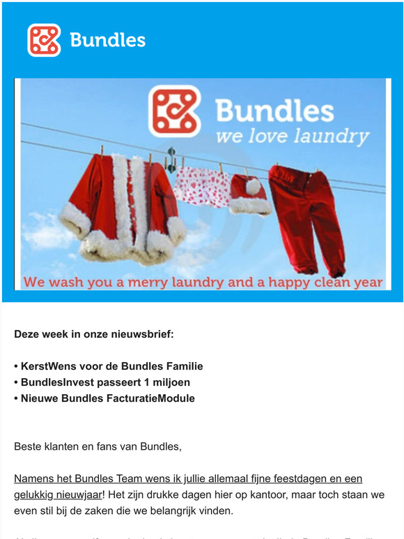 Impactvolle kerstgroeten van Bundles!