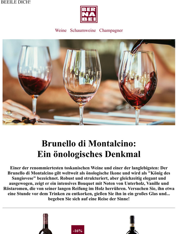 SENSATIONELL  Brunello ab  31.40 