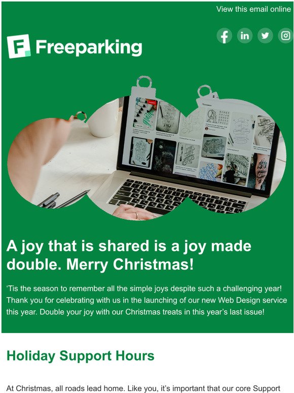 Happy Holidays from Freeparking!