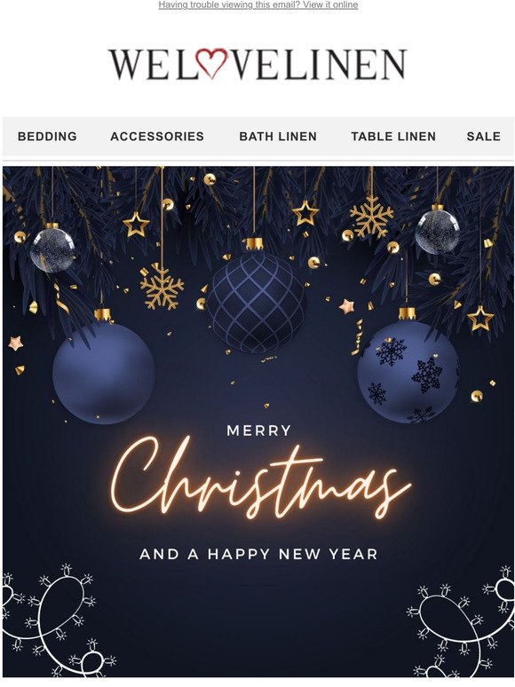 Merry Christmas From We Love Linen 