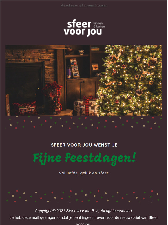 Veel liefde, geluk en sfeer.