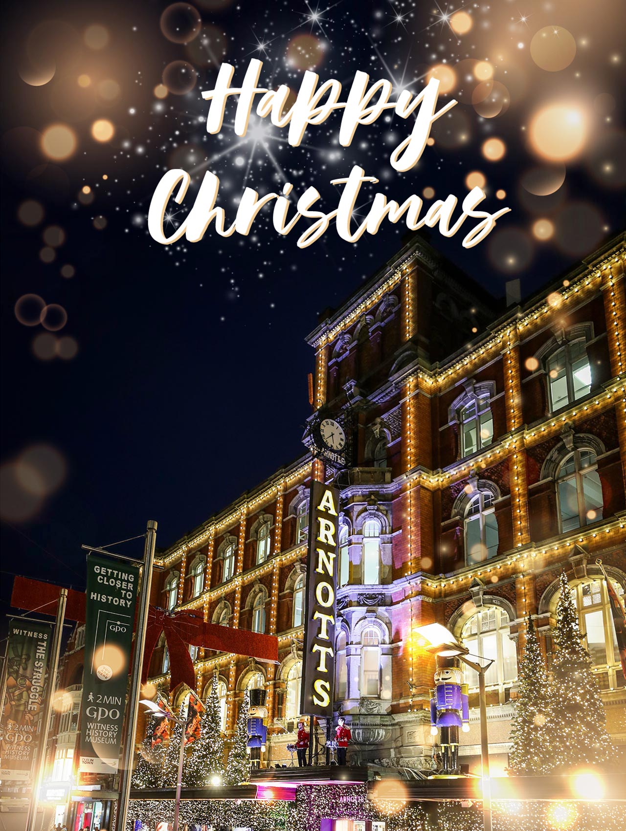 Arnotts Happy Christmas from everyone at Arnotts Milled