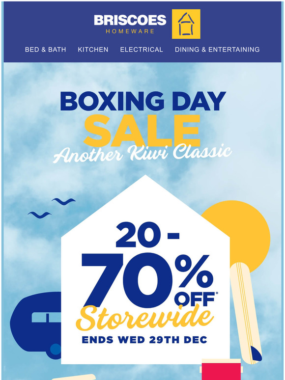 Briscoes Boxing Day SALE 2070 off Milled