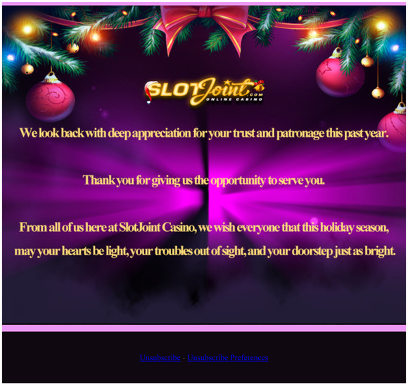 Happy Holidays from SlotJoint