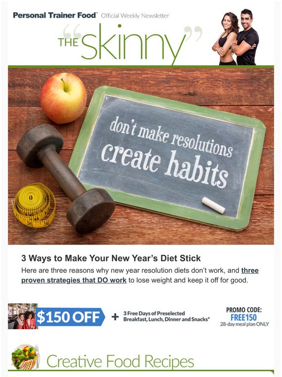 3 Ways to Make Your New Years Diet Stick