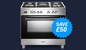 DeLonghi DSR 9071-DFS 90cm Dual Fuel Range Cooker