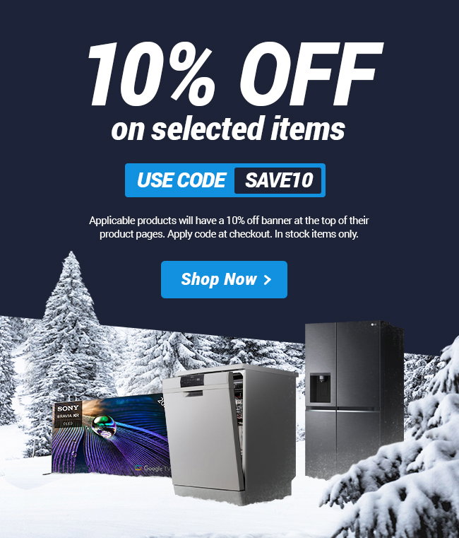10 percent off selected items