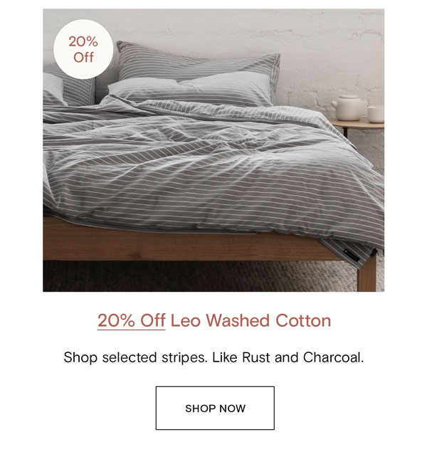 20% Off Leo Washed Cotton