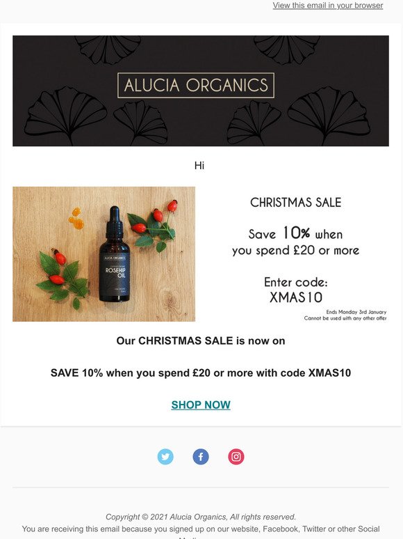 Save in our Christmas Sale