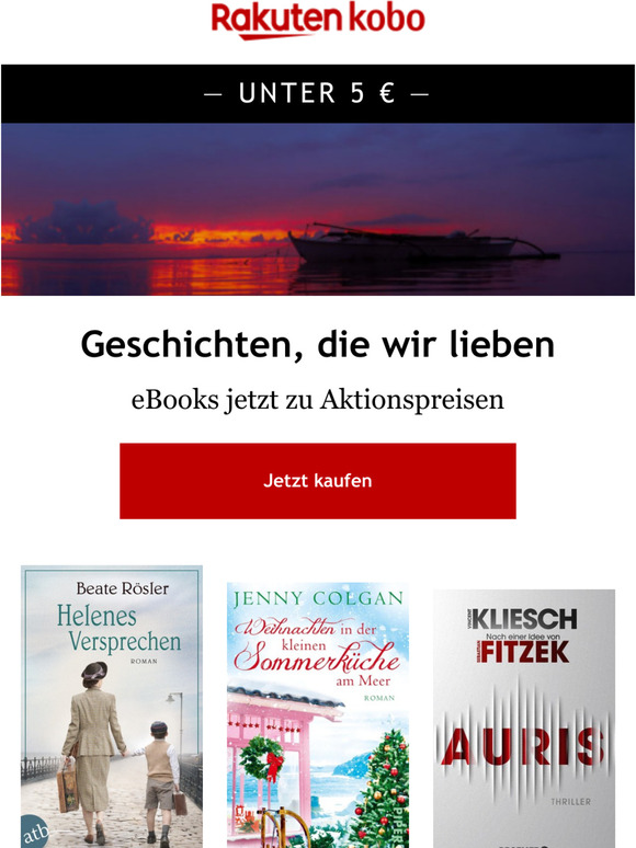 Unter 5 : eBooks jetzt zu tollen Preisen