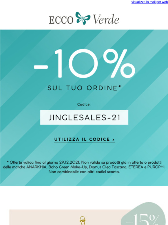 codice sconto ecco verde 2021
