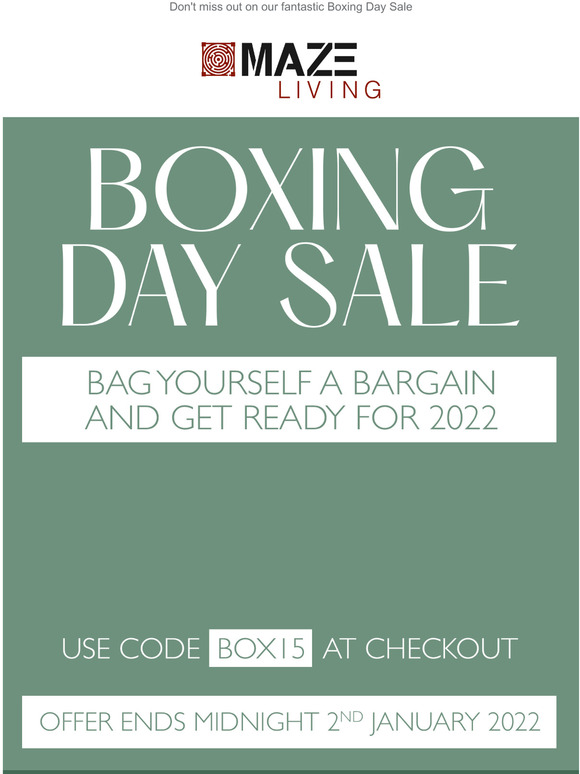 Our Boxing Day Sale is now on!
