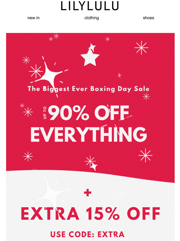 Lily Lulu Fashion Boxing Day Sale is Now On! Up To 90 off Everything