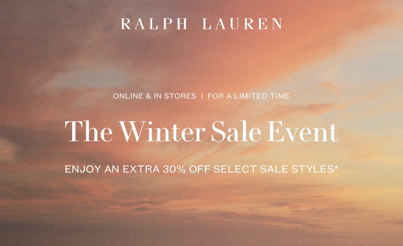 Ralph Lauren: The Winter Sale Event Is Here