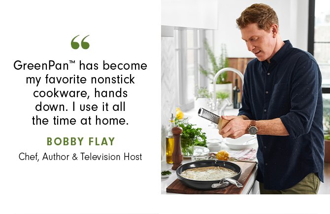Williams-Sonoma: Introducing the newest GreenPan Premiere Collection +  recipes by Bobby Flay