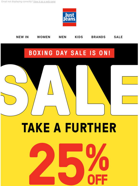 Just Jeans: Boxing day SALE steals | Milled