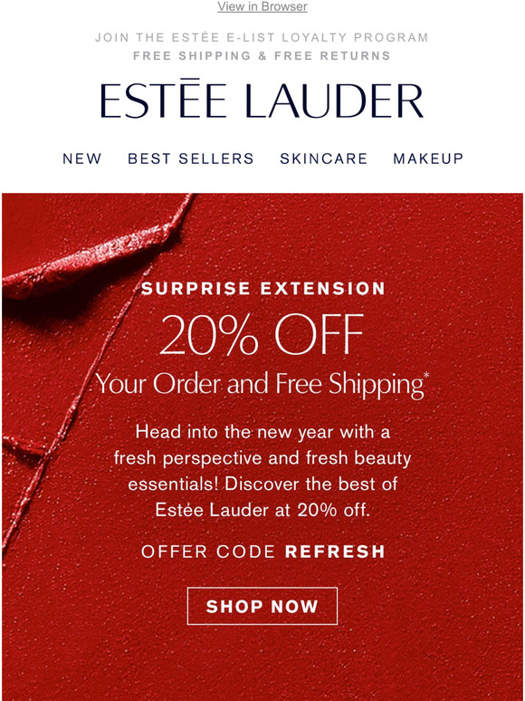 Estée Lauder Email Newsletters Shop Sales, Discounts, and Coupon Codes