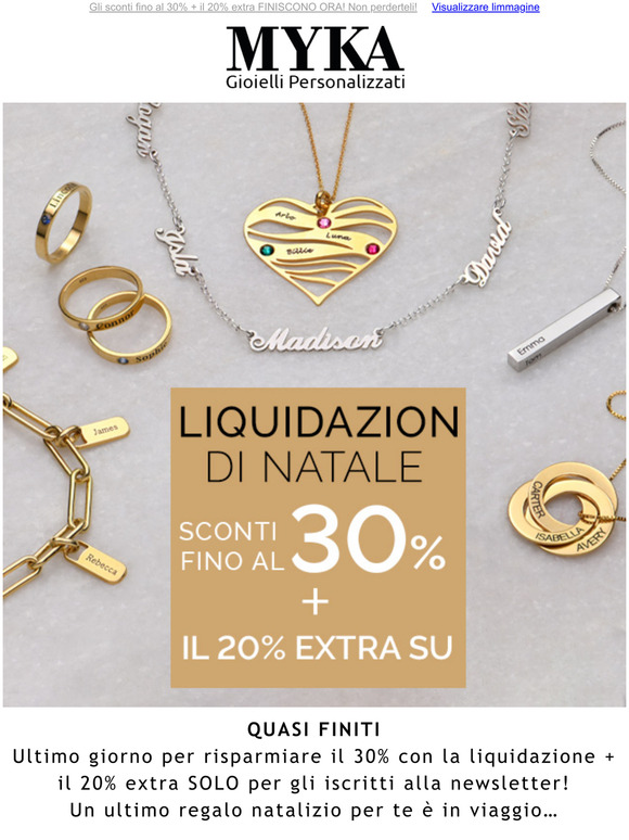 ULTIMO GIORNO La Liquidazione di Natale finisce a mezzanotte!