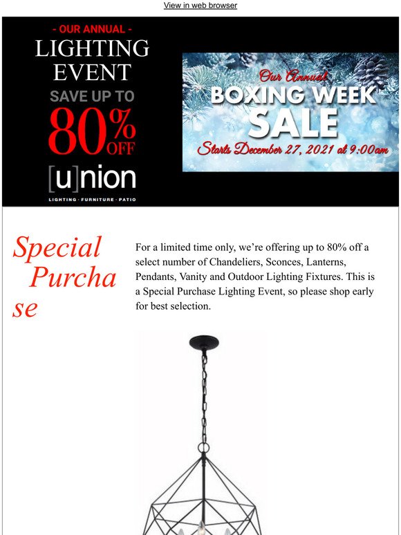 Boxing Week Sale - Up to 80% off starting TODAY!