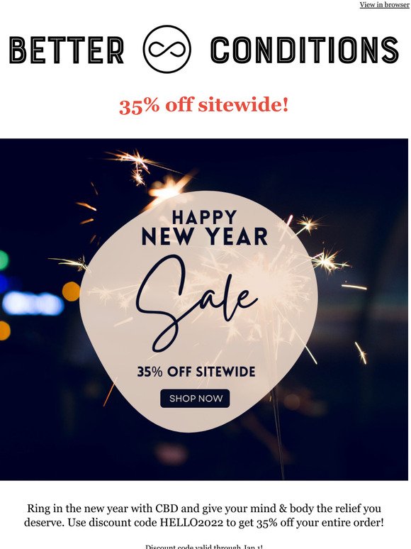  RING IN THE NEW YEAR WITH 35% OFF SITEWIDE