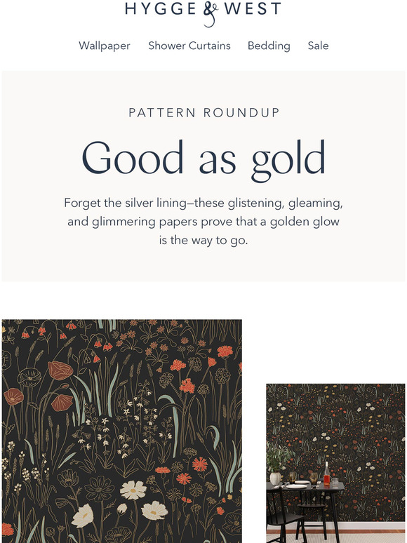 Hygge & West All that glitters Metallic gold patterns that shimmer