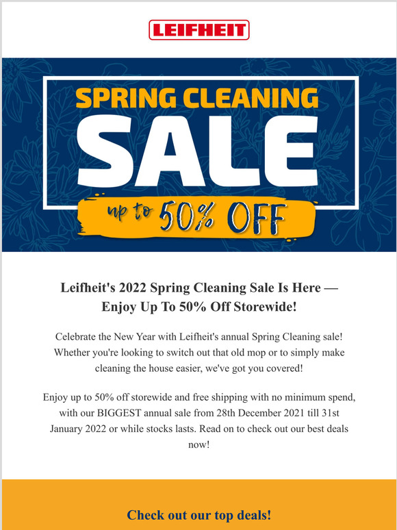 Leifheit's Annual Spring Cleaning Sale Is Here: Enjoy Up To 50% Off Storewide!