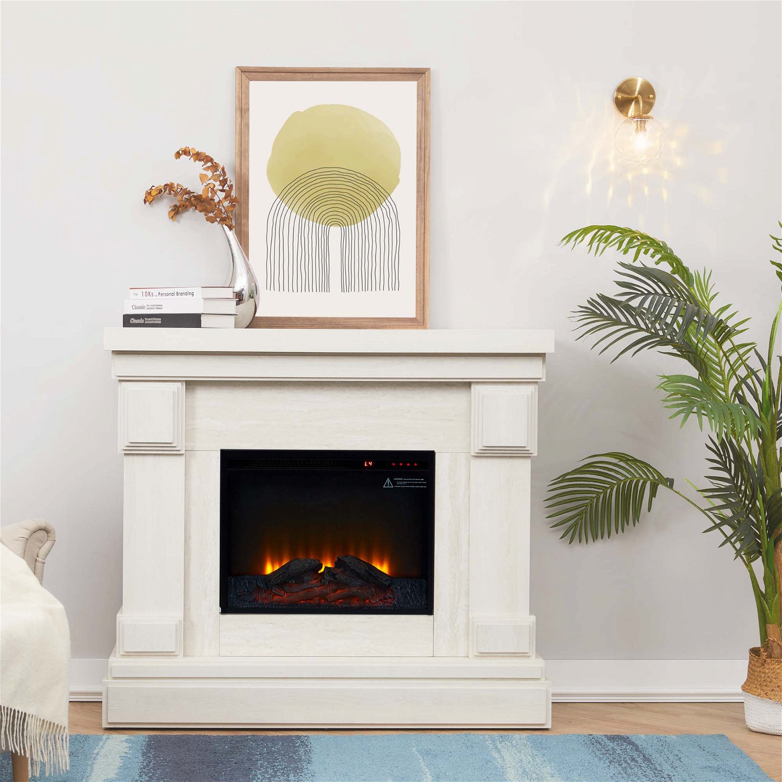 Image of Hestia Electric Fireplace Mantel