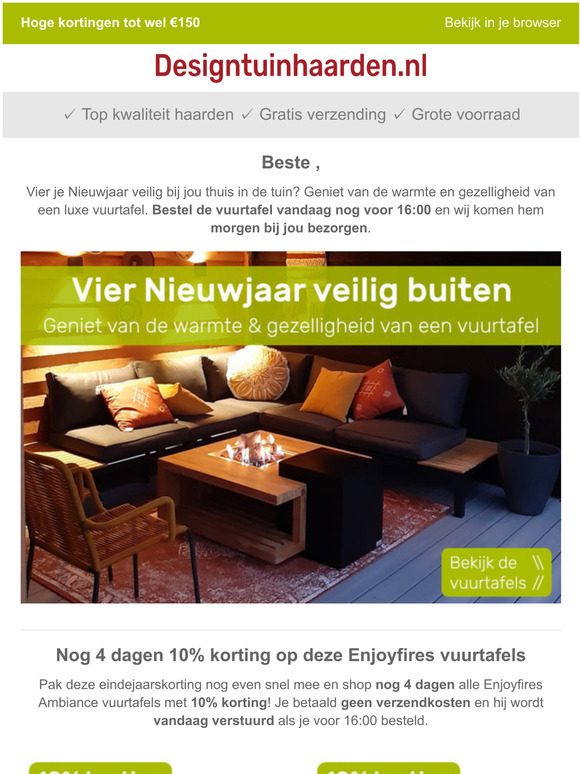 SALE | Shop nu vuurtafels & inbouwbranders met hoge kortingen!