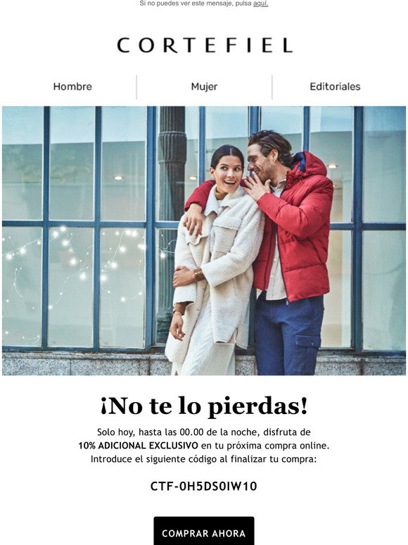 Cortefiel: R E B A J A S Ya estn aqu! 10% EXTRA para ti hasta el 31 de  diciembre | Milled