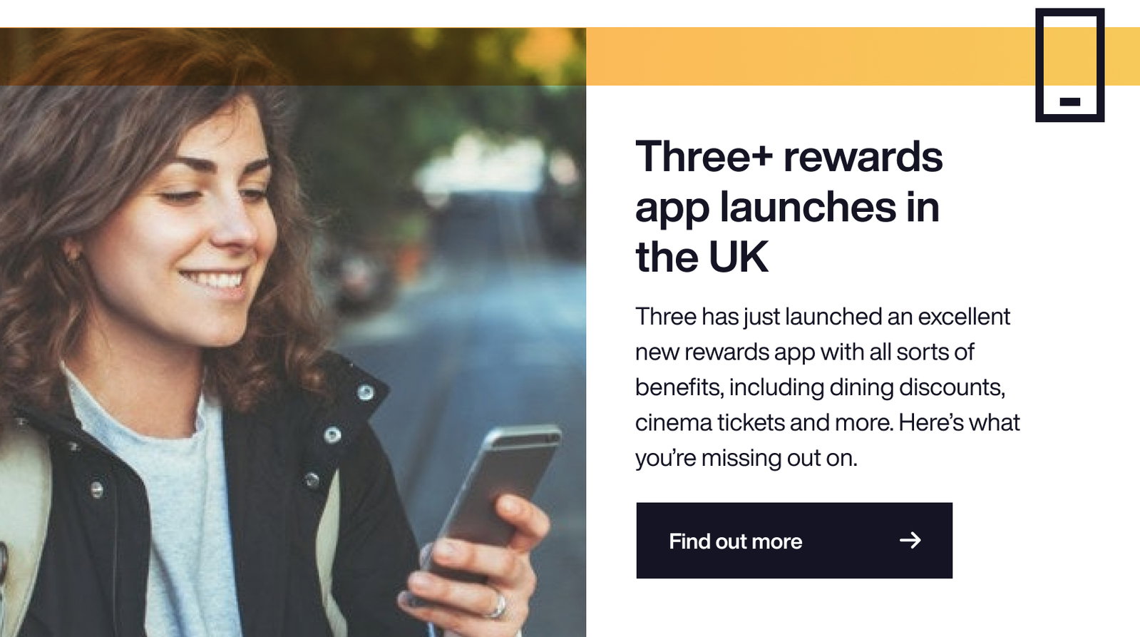 Three+ rewards app launches in the UK