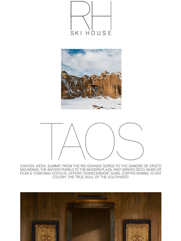 Restoration Hardware RH Ski House. Featuring the Reclaimed English