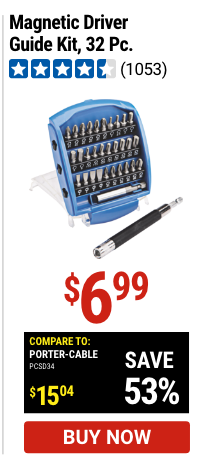 WARRIOR: Magnetic Driver Guide Kit, 32 Pc.